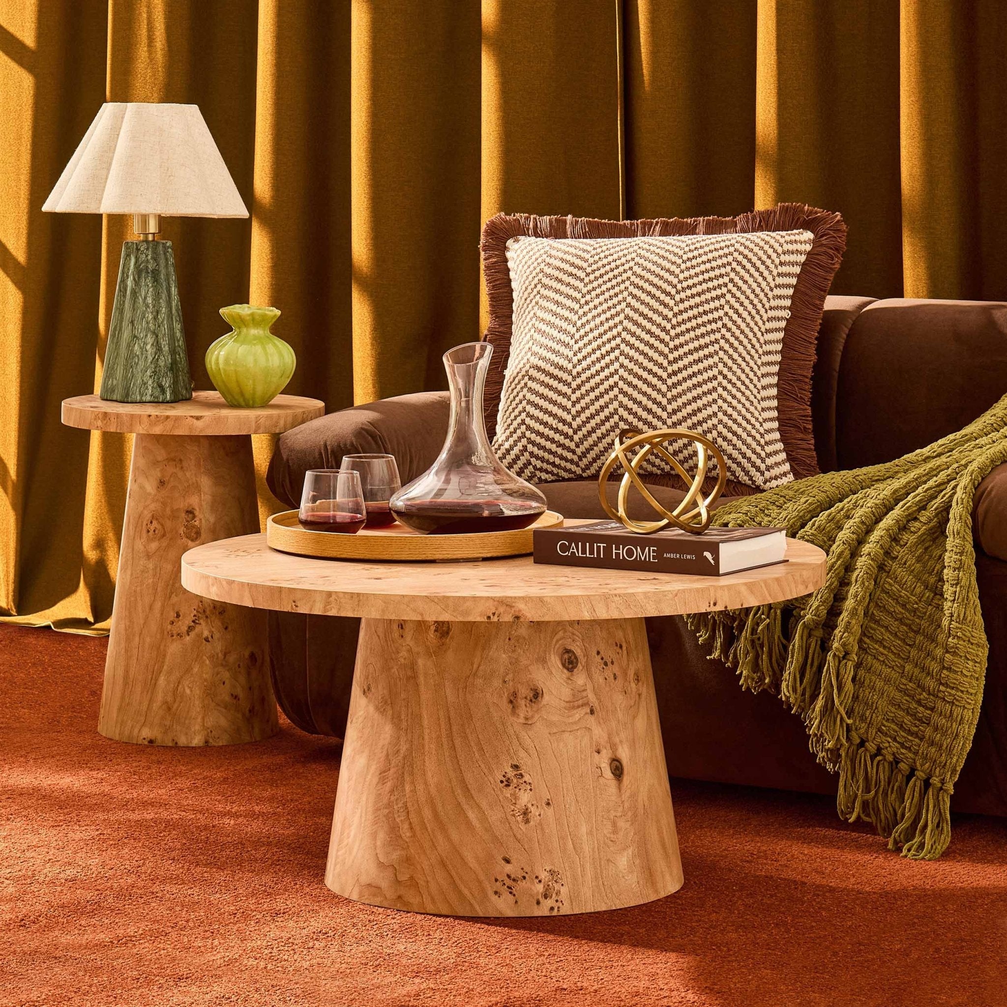 Table basse Talia - Effet ronce clair