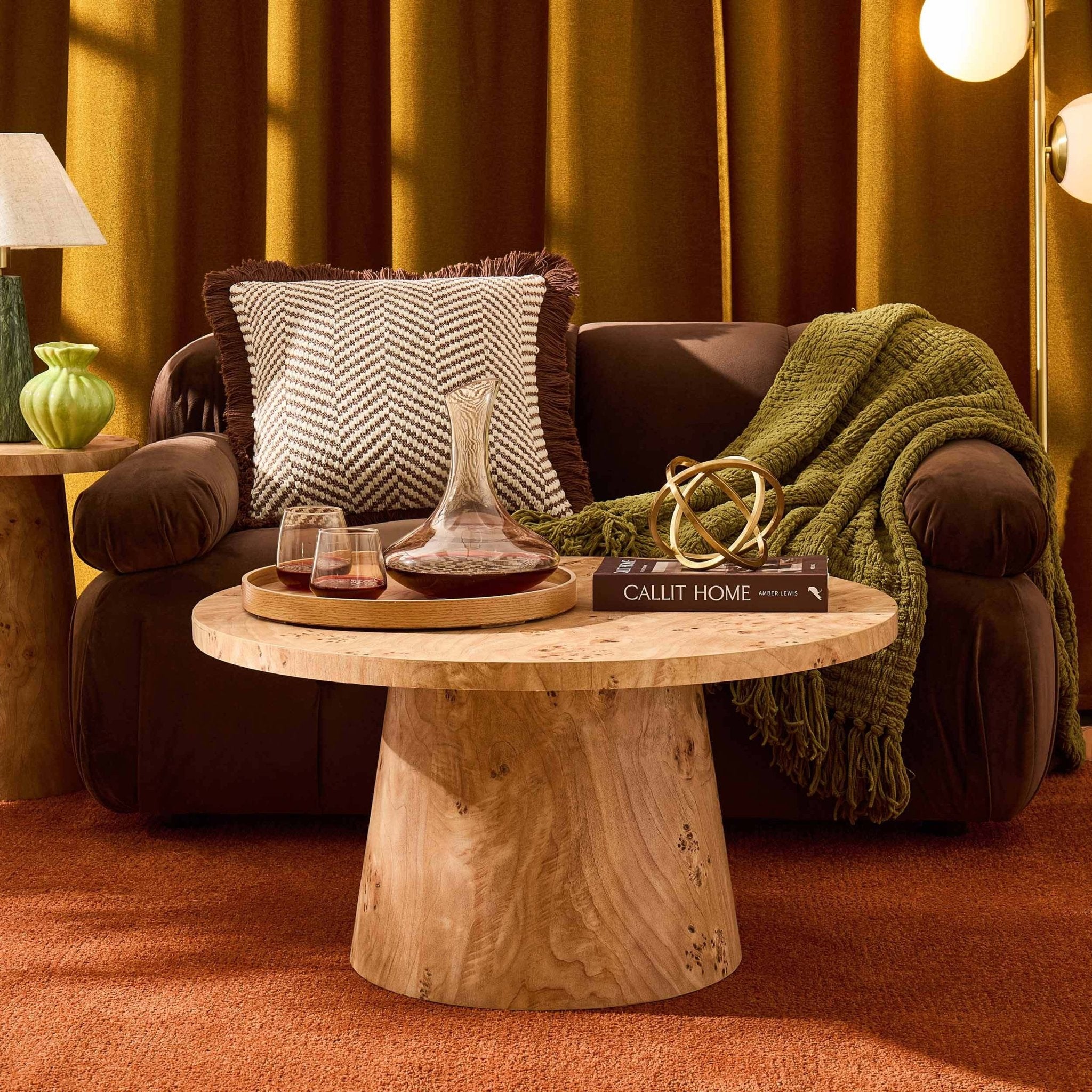 Table basse Talia - Effet ronce clair