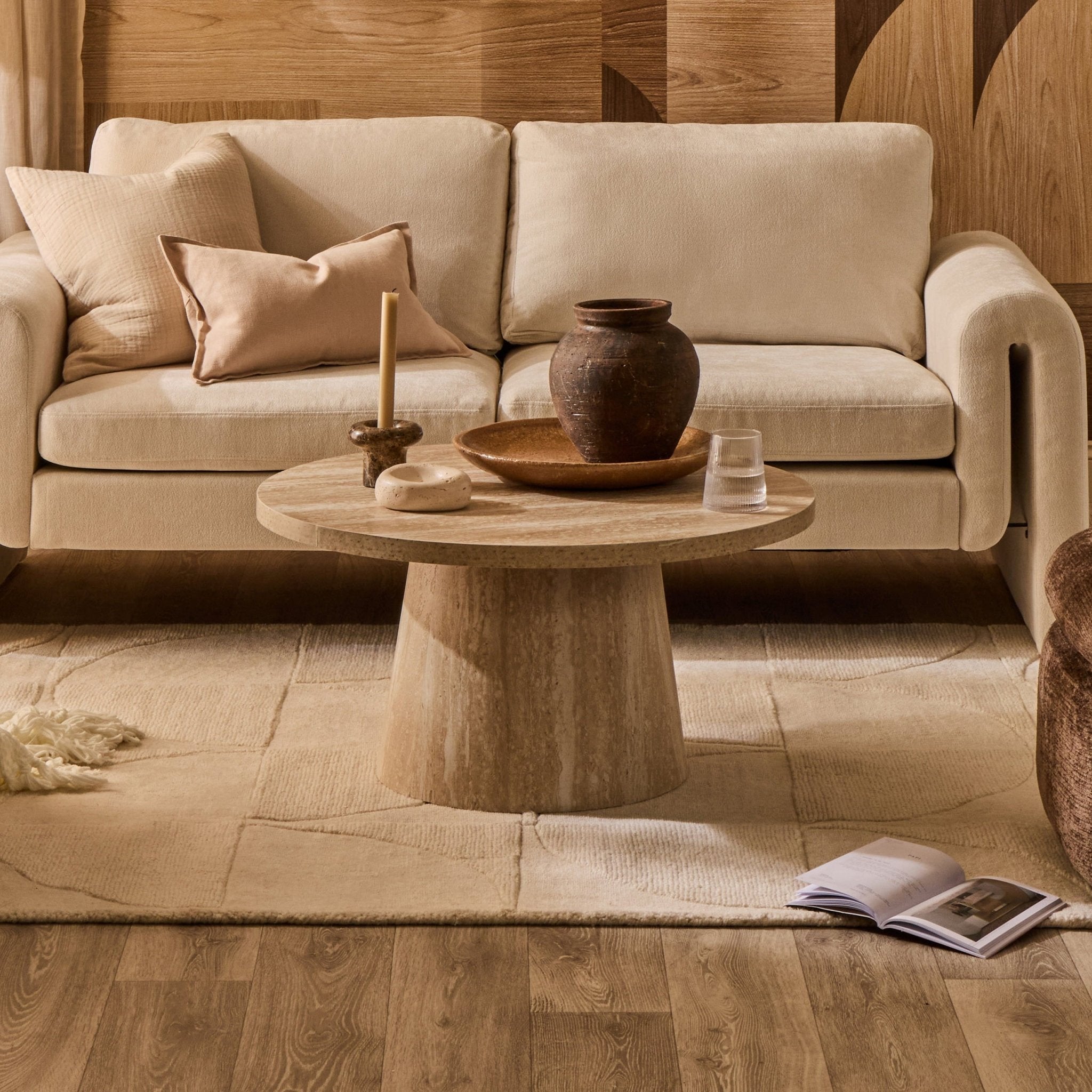 Dusklia - Talia Coffee Table -  Stone Marble Effect