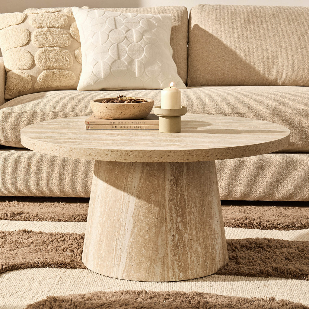 Dusklia - Talia Coffee Table -  Stone Marble Effect