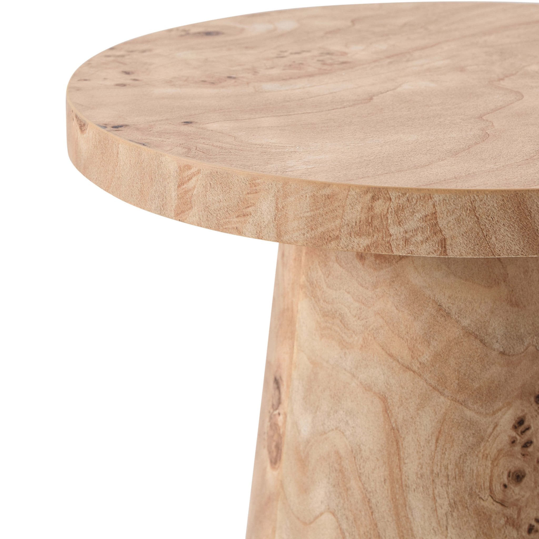 Table d'appoint Talia - effet ronce de peuplier clair