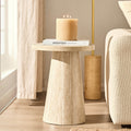 Dusklia - Talia Side Table - Stone Marble Effect