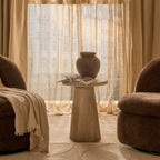 Dusklia - Talia Side Table - Stone Marble Effect