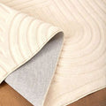 MENZZO Fauteuil design coquillage Arielina Tissu bouclette Blanc