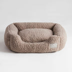 Dusklia - Teddy Basket Dog Bed - Taupe