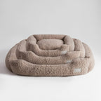 Dusklia - Teddy Basket Dog Bed - Taupe