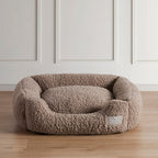 Dusklia - Teddy Basket Dog Bed - Taupe