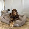 Dusklia - Teddy Basket Dog Bed - Taupe