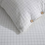 Dusklia - Thea Duvet Cover & Pillowcase Set - Off White/Black