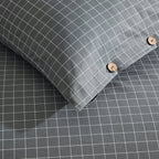 Dusklia - Thea Duvet Cover & Pillowcase Set - Pewter Green
