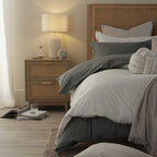Dusklia - Thea Duvet Cover & Pillowcase Set - Pewter Green