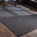 Dusklia - Theo Handwoven Wool Rug - Charcoal
