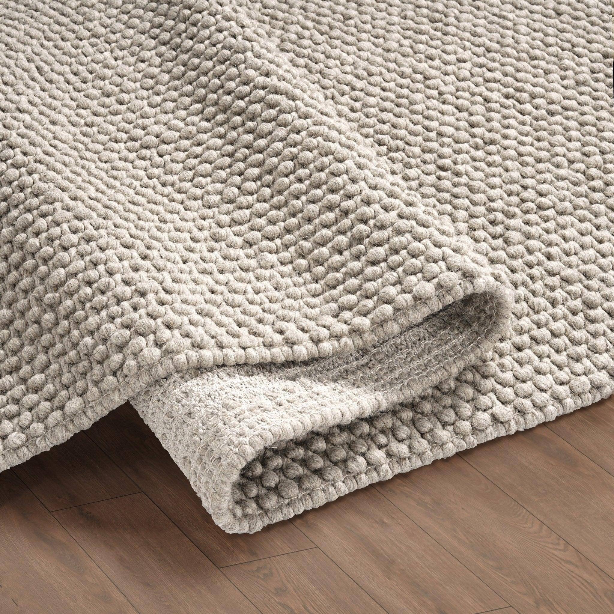 Dusklia - Theo Handwoven Wool Rug - Taupe