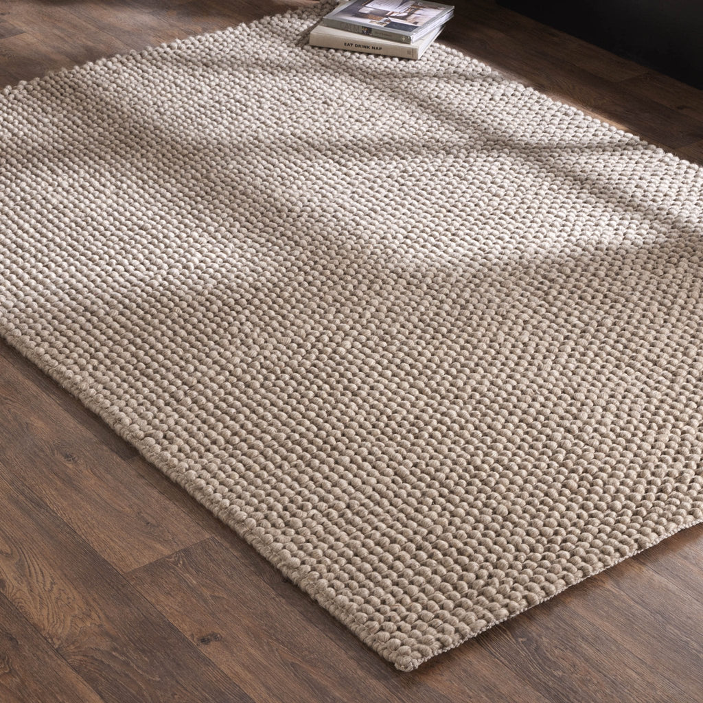 Dusklia - Theo Handwoven Wool Rug - Natural Light Cream