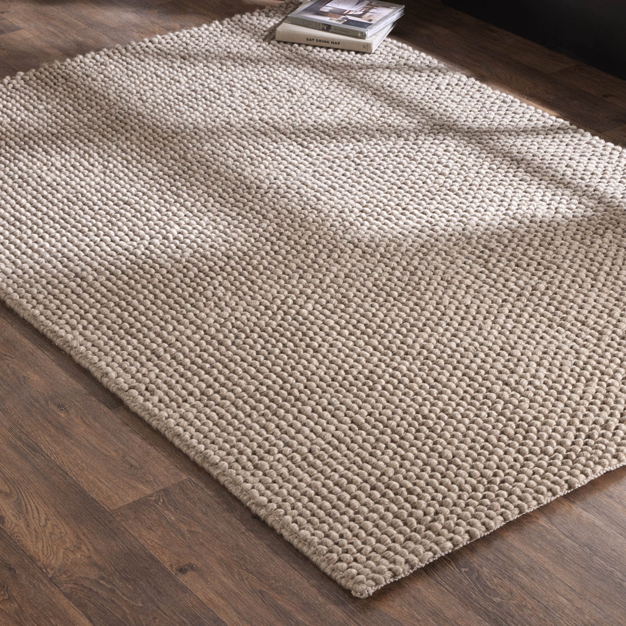 Dusklia - Theo Handwoven Wool Rug - Natural Light Cream