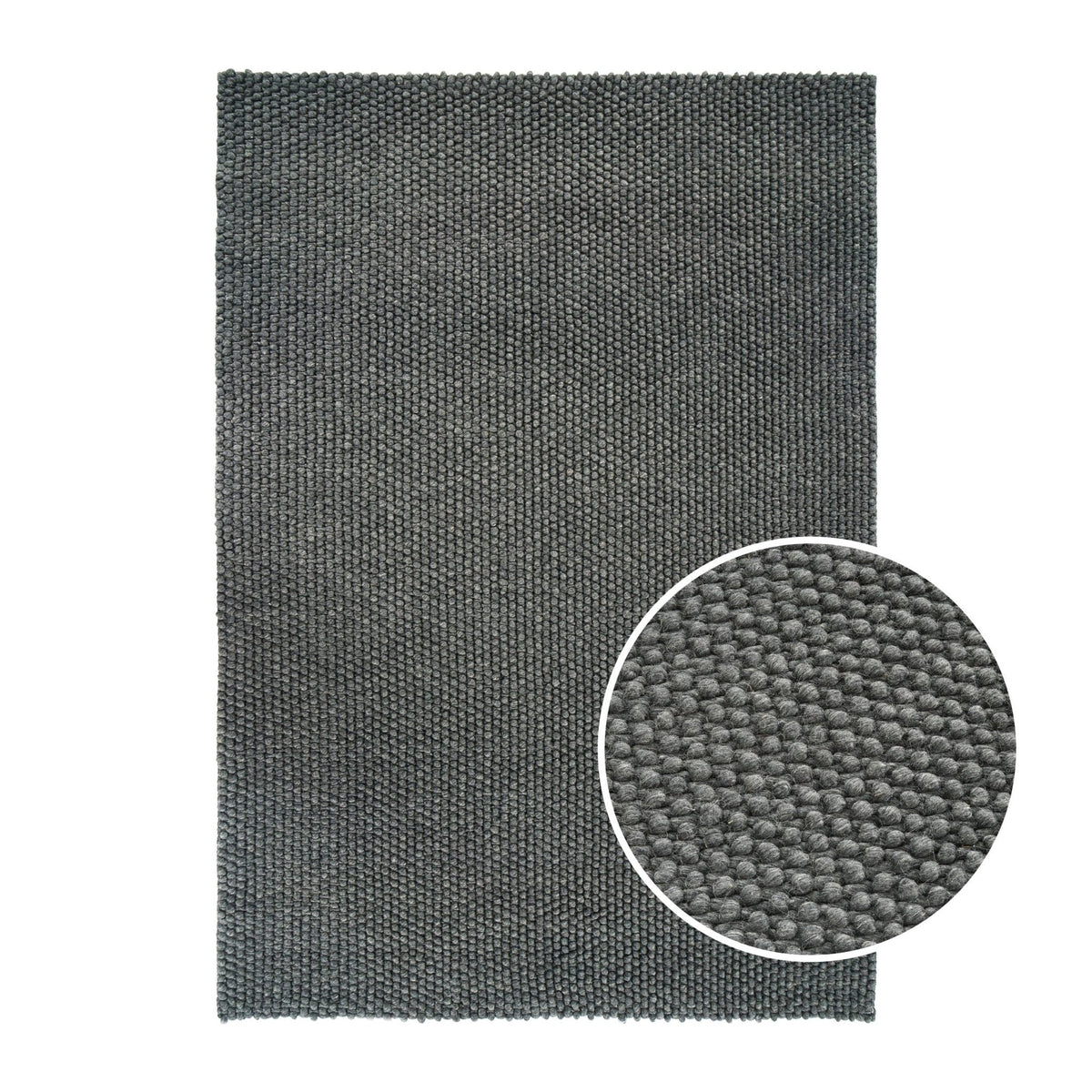 Dusklia - Theo Handwoven Wool Rug - Charcoal