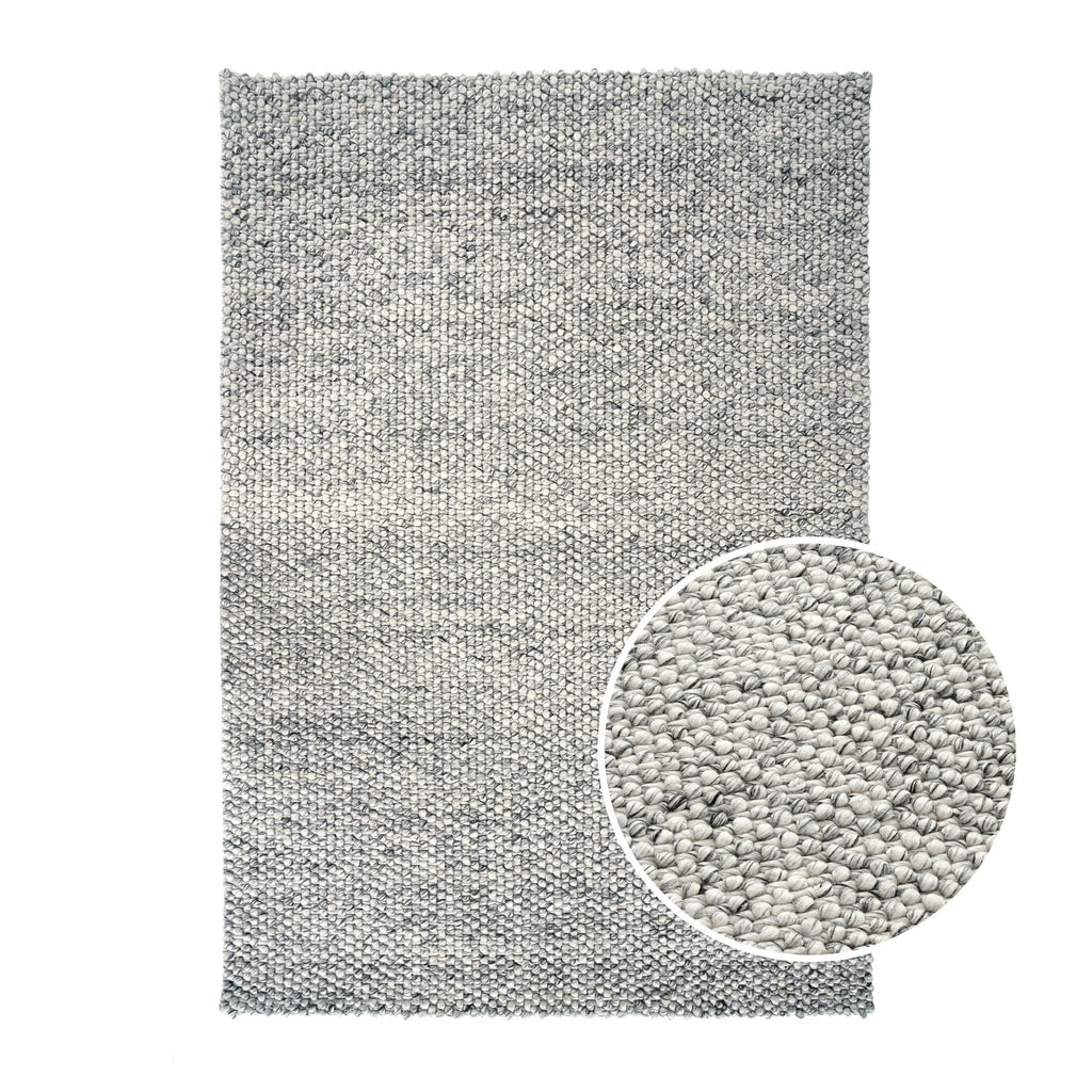 Dusklia - Theo Handwoven Wool Rug - Light Grey