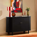 Dusklia - Tilda 2 Door Sideboard - Black/ Marble Top