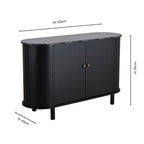 Dusklia - Tilda 2 Door Sideboard - Black/ Marble Top