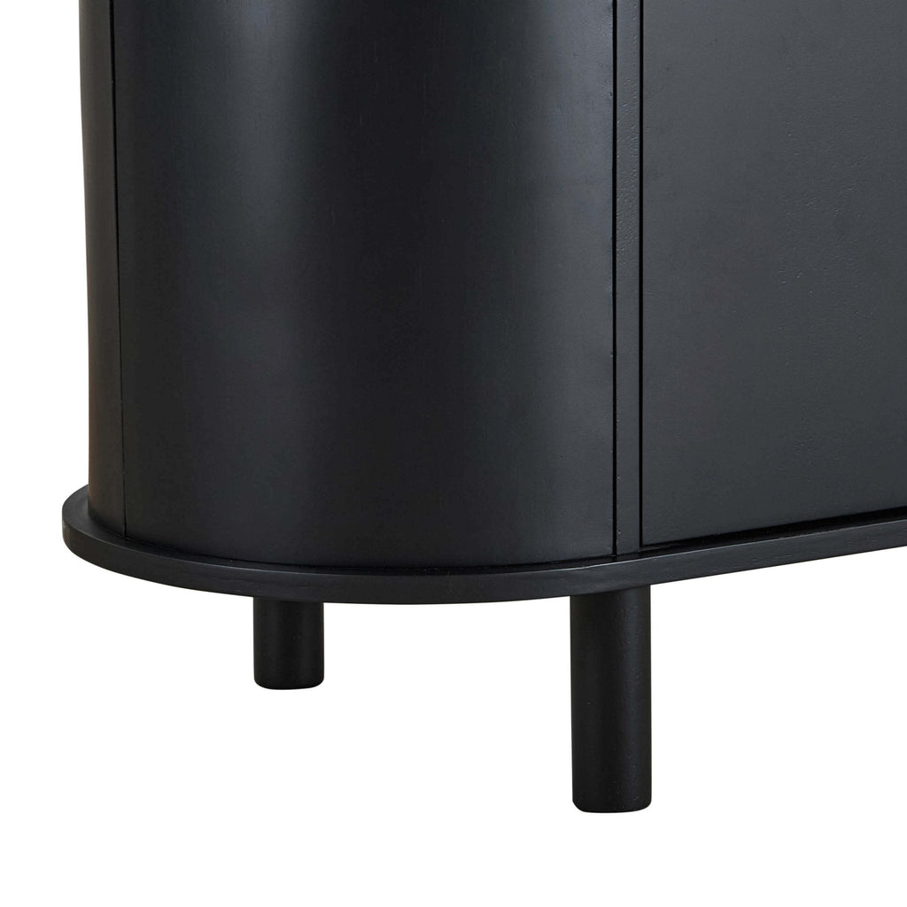 Dusklia - Tilda 2 Door Sideboard - Black/ Marble Top