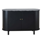 Dusklia - Tilda 2 Door Sideboard - Black/ Marble Top