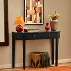 Dusklia - Tilda Console Table - Black/Marble Top