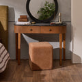 Dusklia - Tilda Console Table - Mid Wood/Marble Top