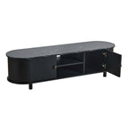 Dusklia - Tilda Tv Unit for TVs up to 65- Black/Marble Top