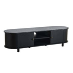 Dusklia - Tilda Tv Unit for TVs up to 65- Black/Marble Top