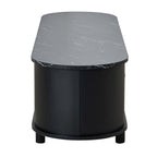 Dusklia - Tilda Tv Unit for TVs up to 65- Black/Marble Top