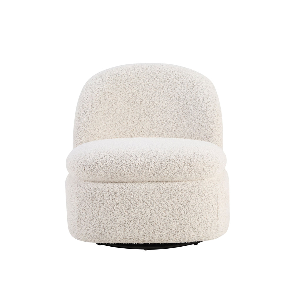 Dusklia - Tilly Swivel Accent Chair - Popcorn Teddy