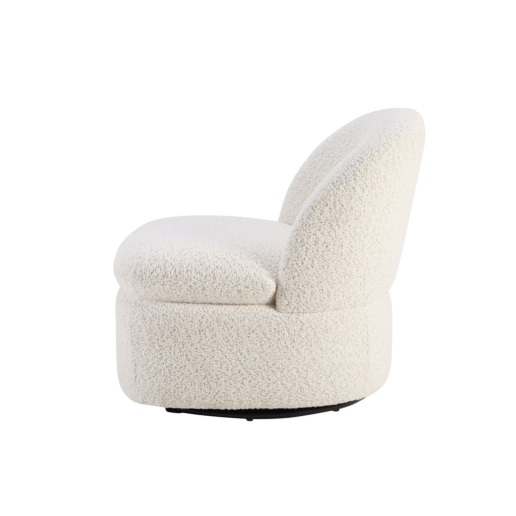 Dusklia - Tilly Swivel Accent Chair - Popcorn Teddy