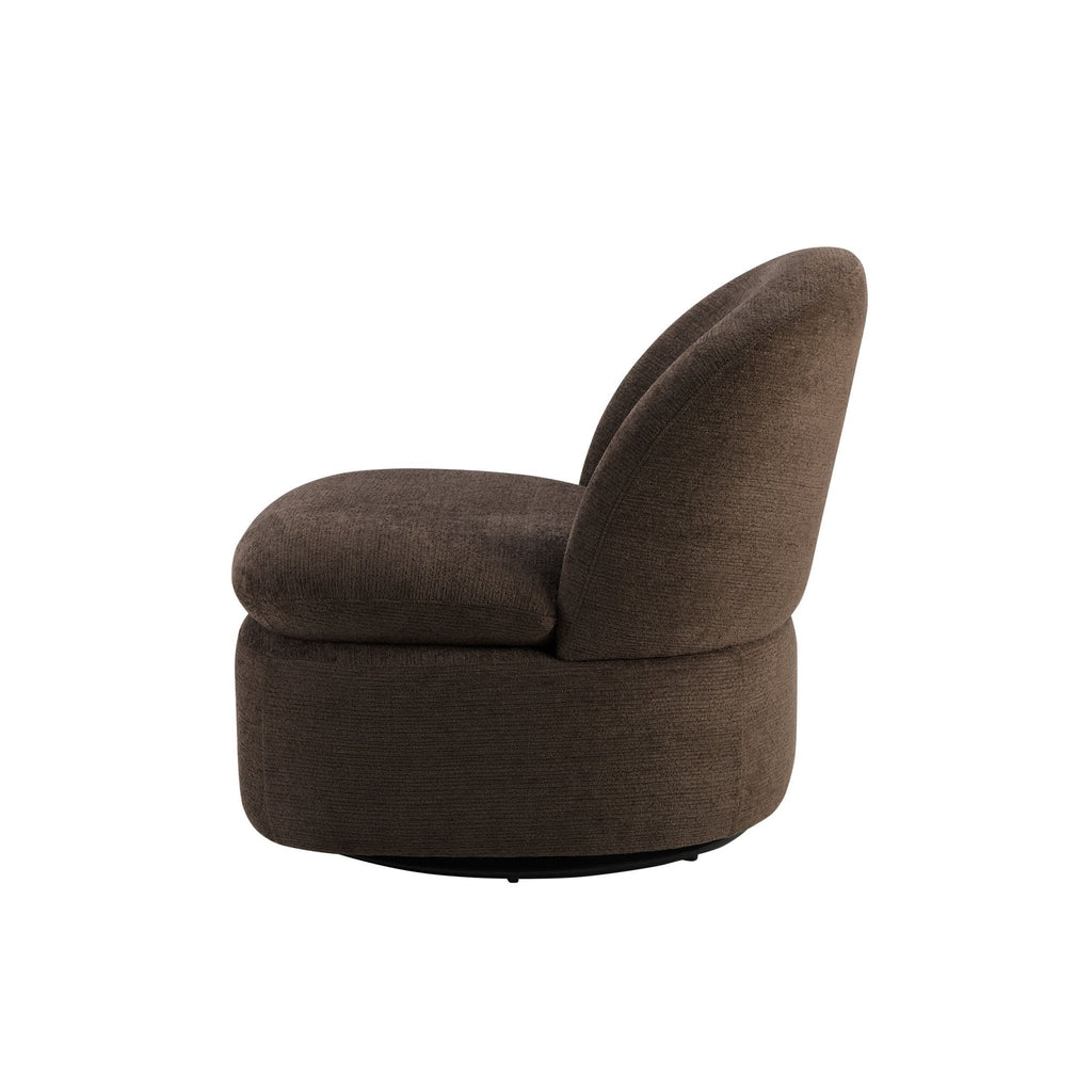 Dusklia - Tilly Swivel Accent Chair - Textured Cappuccino