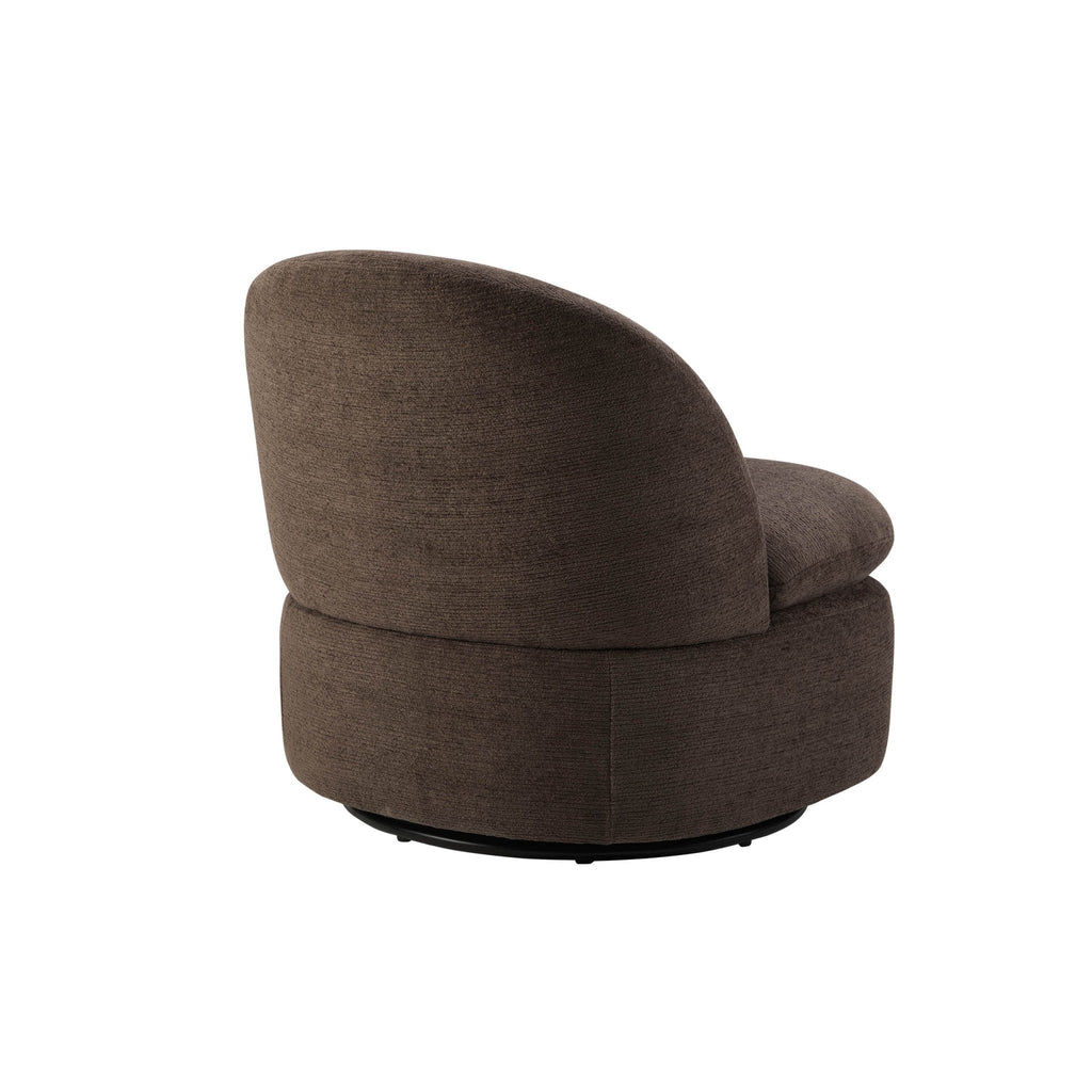 Dusklia - Tilly Swivel Accent Chair - Textured Cappuccino