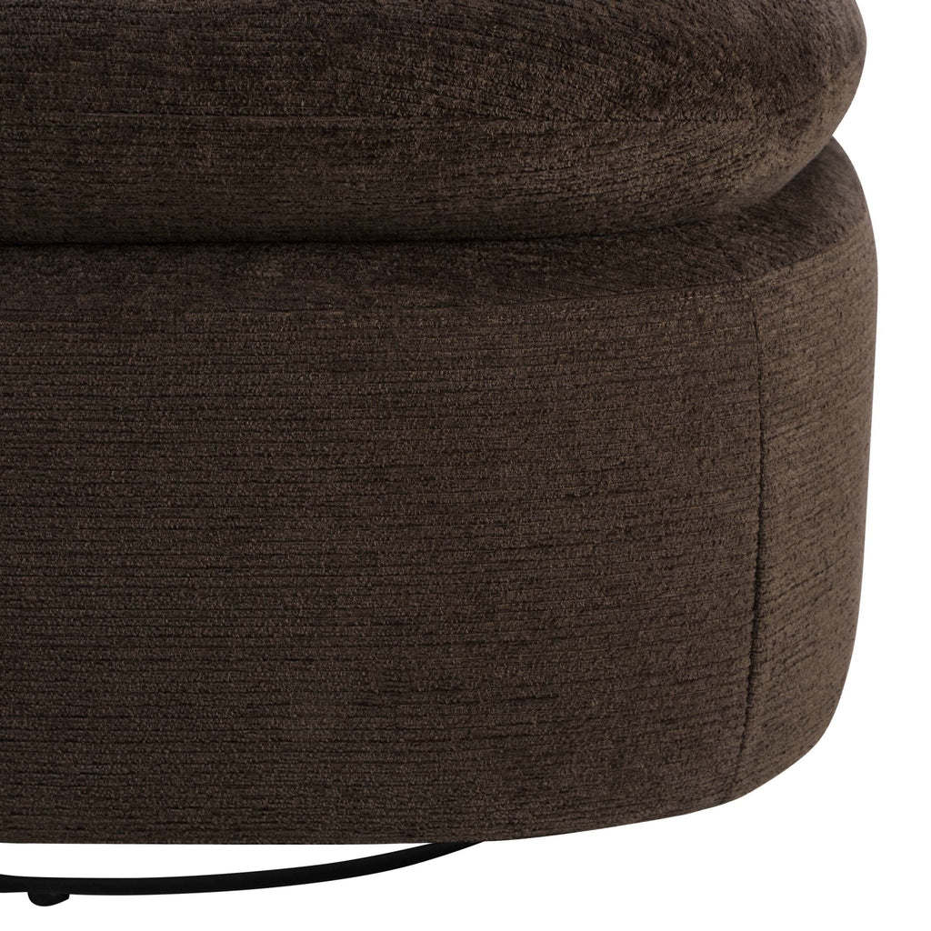 Dusklia - Tilly Swivel Accent Chair - Textured Cappuccino