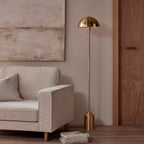 Dusklia - Titan Gold Domed Floor Lamp