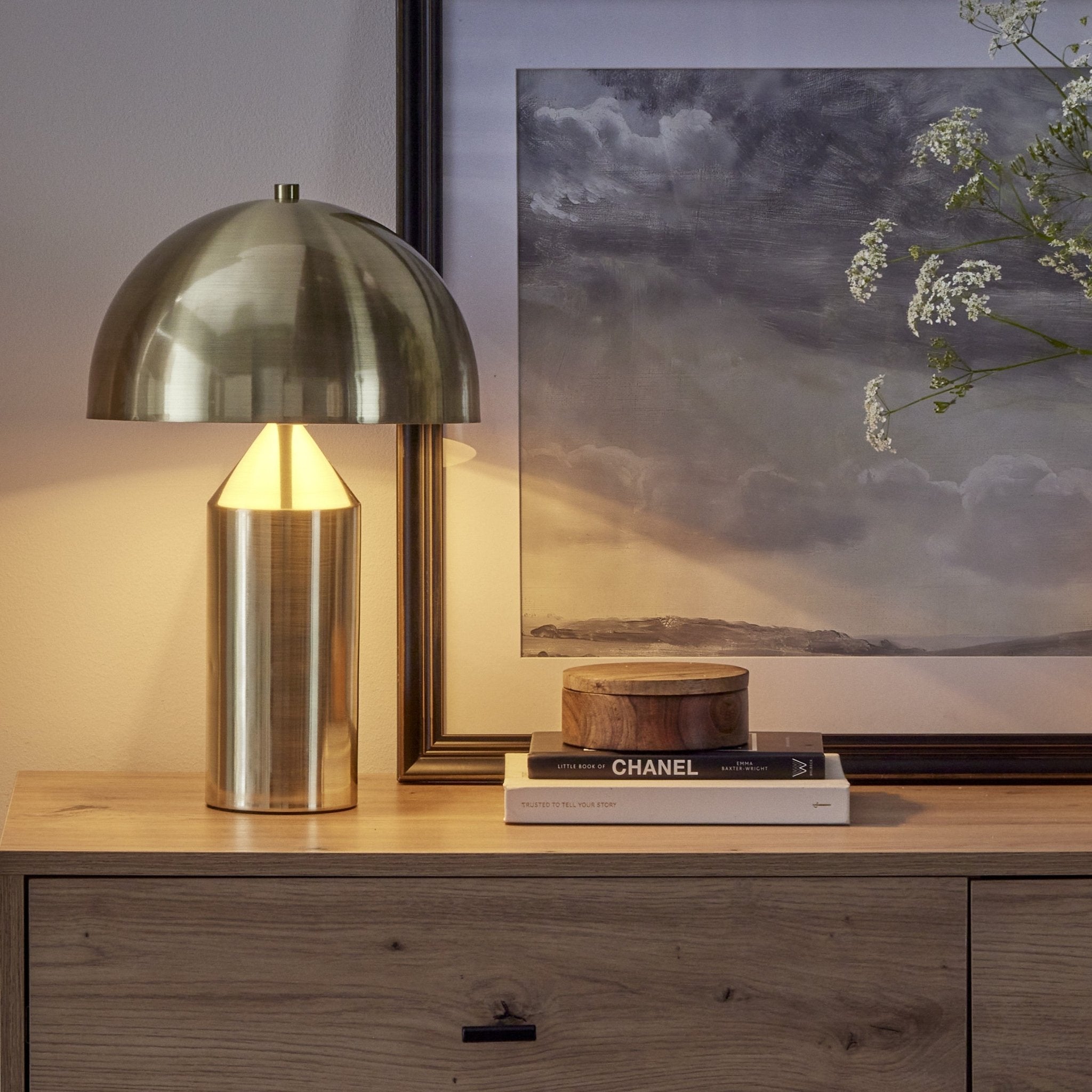 Dusklia - Titan Gold Domed Table Lamp
