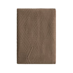 Dusklia - Torino Velvet Geometric Pinsonic Bedspread - Taupe