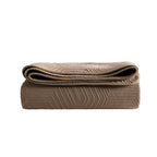 Dusklia - Torino Velvet Geometric Pinsonic Bedspread - Taupe