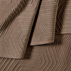 Dusklia - Torino Velvet Geometric Pinsonic Bedspread - Taupe