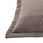 Dusklia - Torino Velvet Geometric Pinsonic Cushion Cover - Taupe