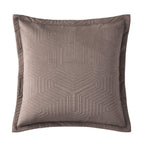 Dusklia - Torino Velvet Geometric Pinsonic Cushion Cover - Taupe