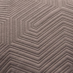 Dusklia - Torino Velvet Geometric Pinsonic Cushion Cover - Taupe