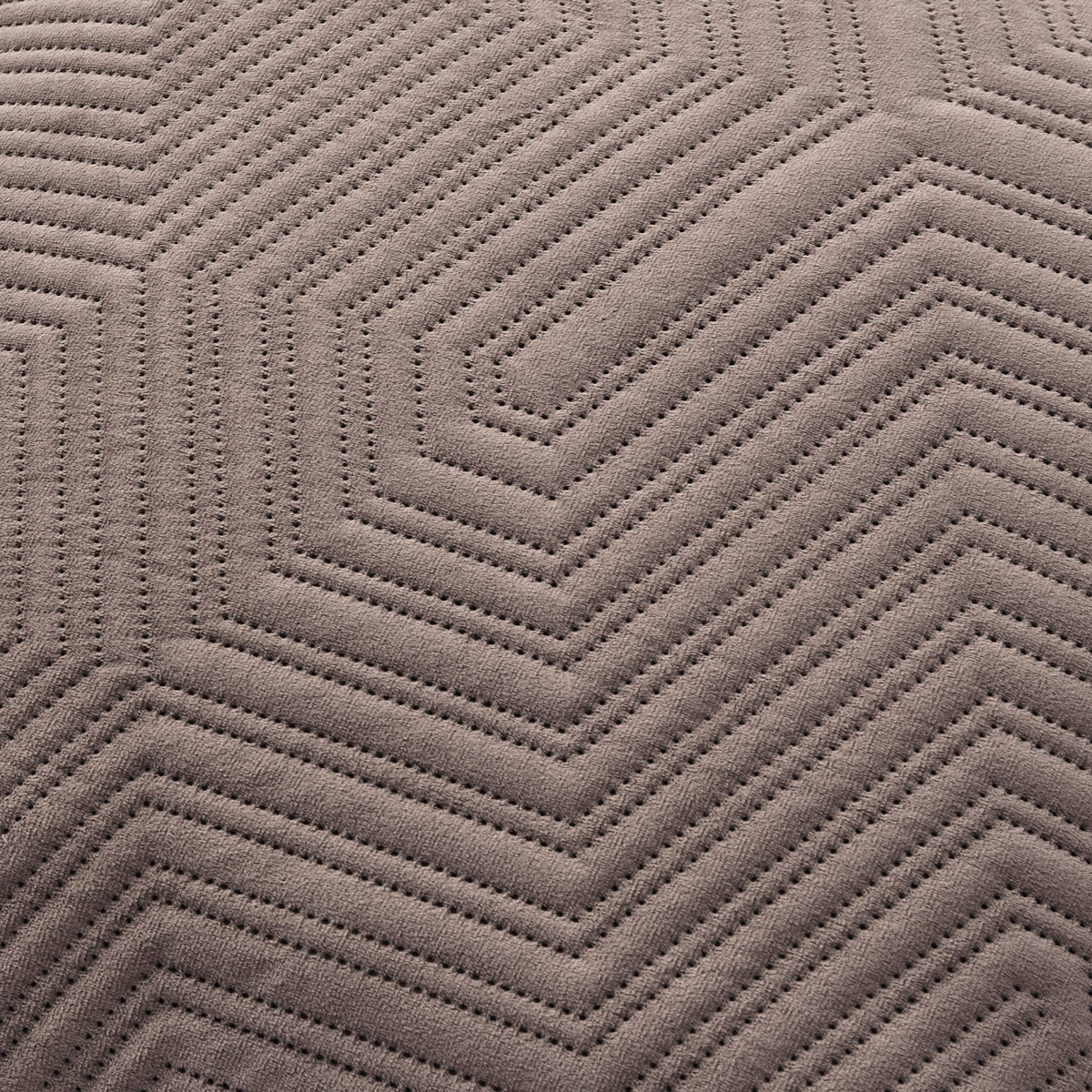 Dusklia - Torino Velvet Geometric Pinsonic Cushion Cover - Taupe