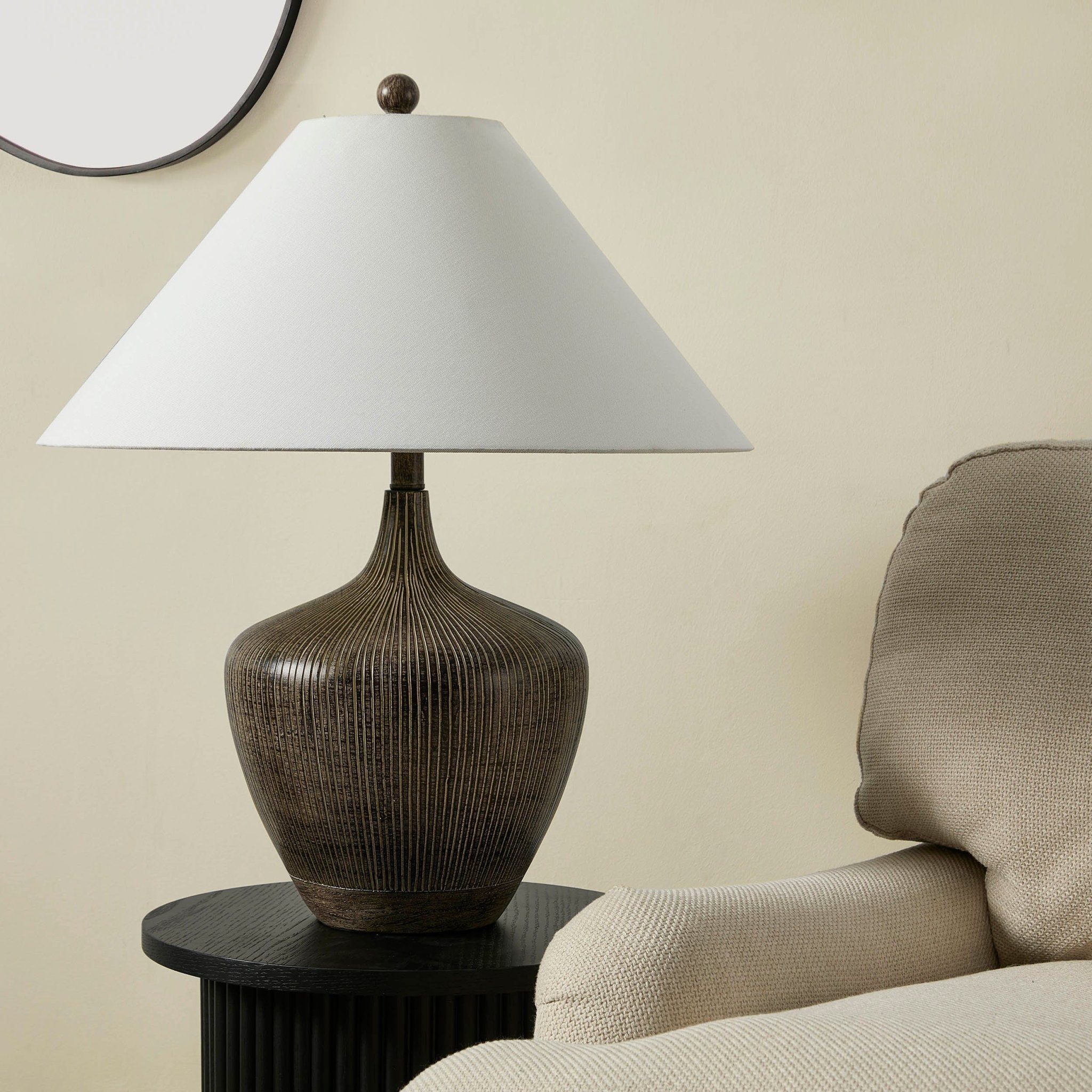 Dusklia - Tribeca Resin Table Lamp - Black
