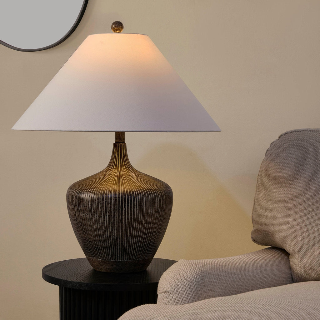 Dusklia - Tribeca Resin Table Lamp - Black