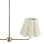 Dusklia - Trinity Pleated 2 Light Chandelier - Gold