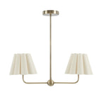Dusklia - Trinity Pleated 2 Light Chandelier - Gold