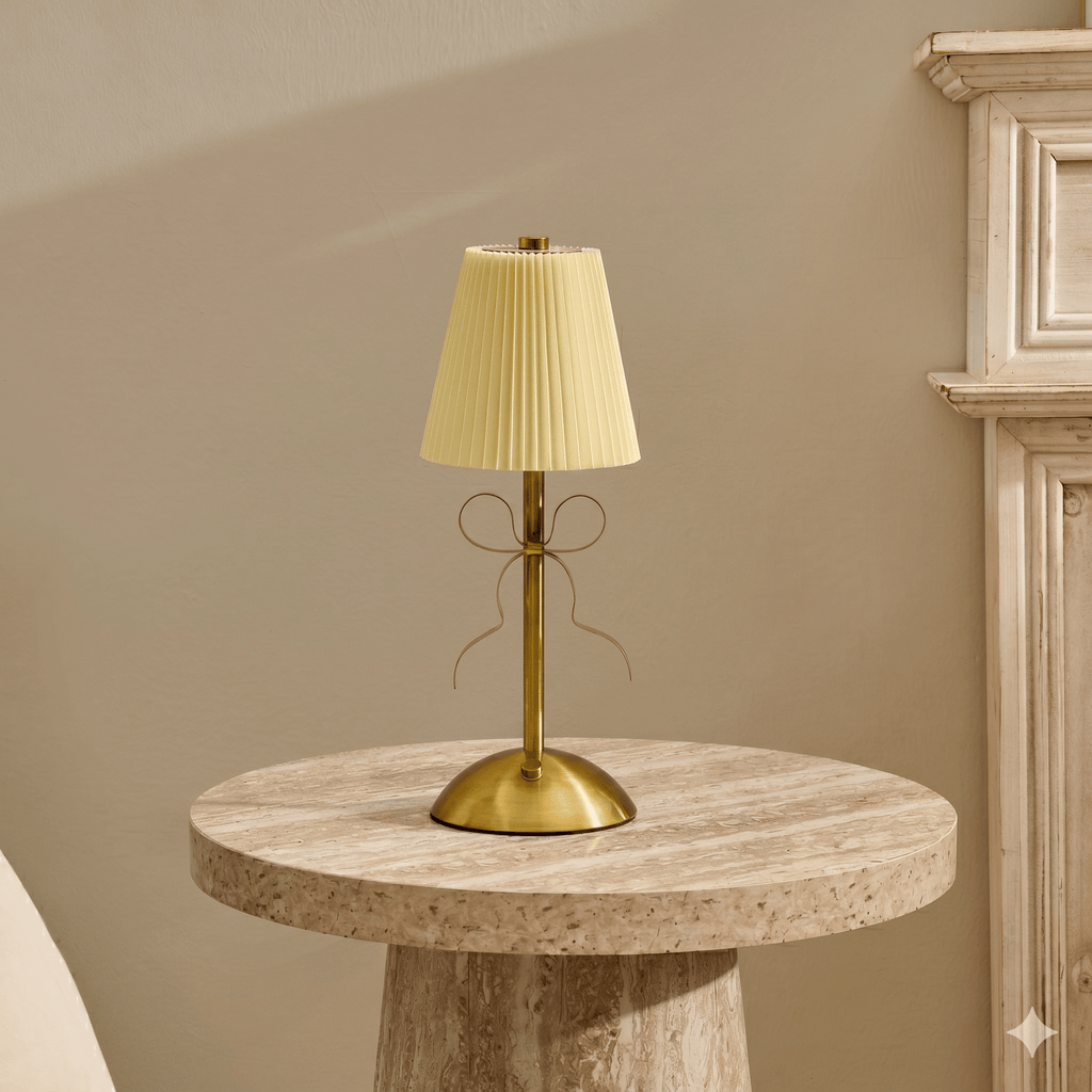 Dusklia - Tru Bow Rechargeable Table Lamp - Gold