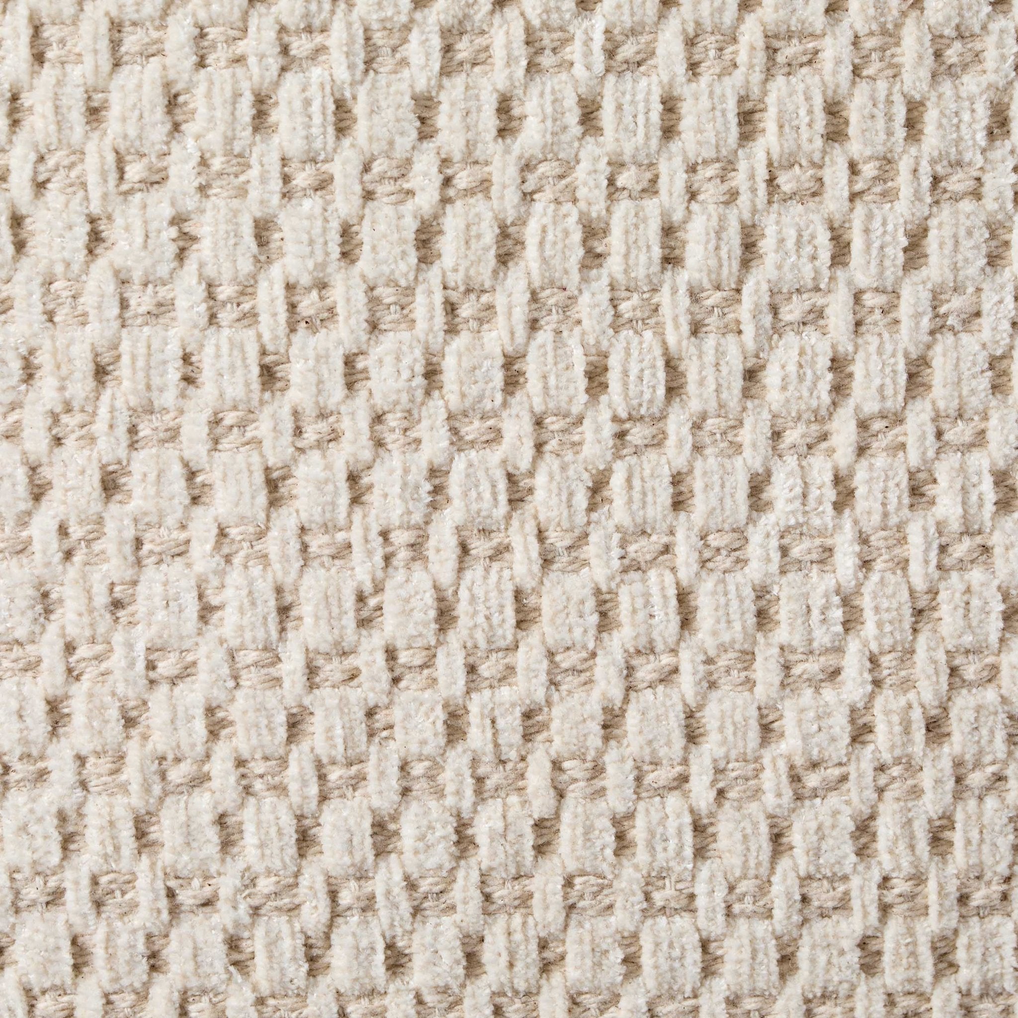 Dusklia - Tufted Chenille Sofa Cushion Cover - Cream/Black